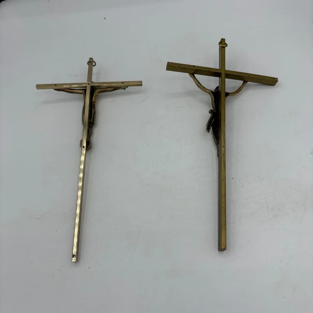 Crucifix Wall Crosses Lot of 2 Religious Decor Church Home 9.75
